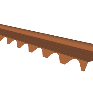 Cumbrera troquelada a dos aguas