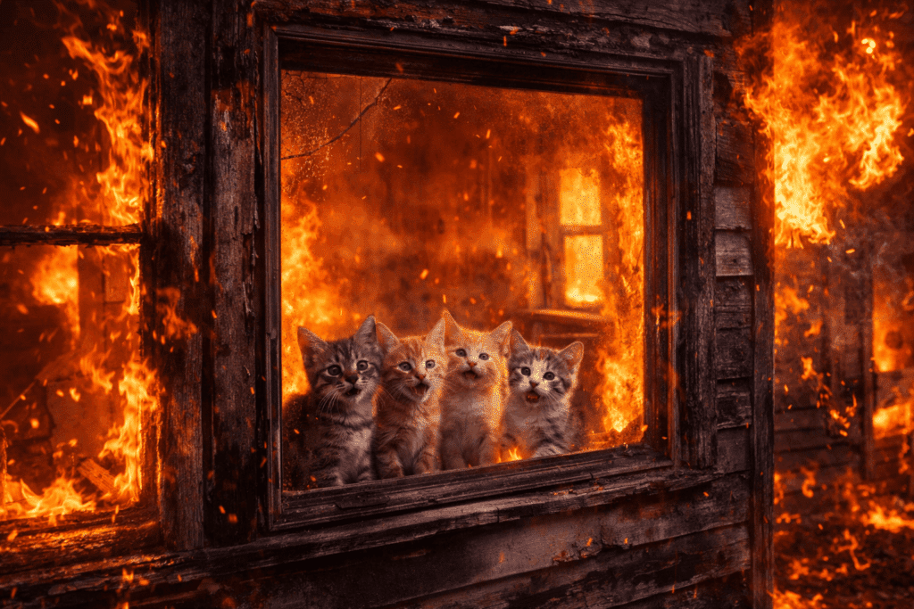 gatitos quemados 1 Paneles ignífugos para paredes